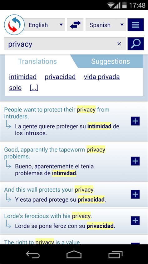 Al hacer clic en una palabra, puede lanzar una nueva búsqueda, ver. . Reverso english spanish